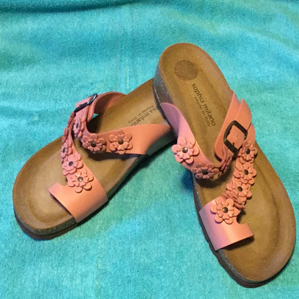 Sophia Milano cork wedge sandals